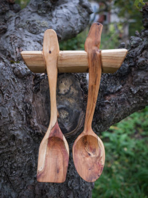 Damson cookings spoons - a wedding present for a chef