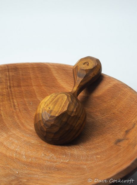 hand carved coffee scoop